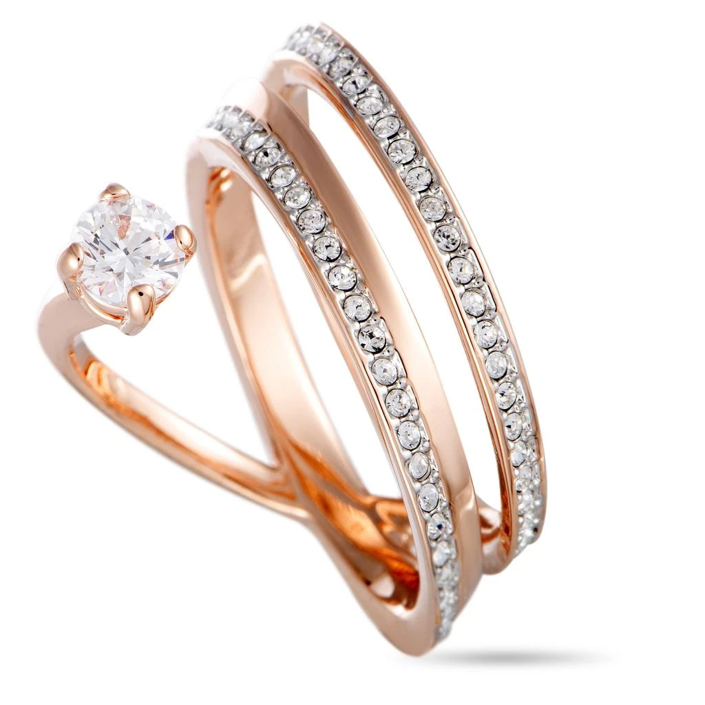 商品Swarovski|Swarovski Fresh Rose Gold-Plated Crystal Swirl Ring,价格¥591,第1张图片