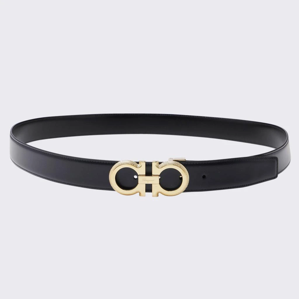 商品Salvatore Ferragamo|SALVATORE FERRAGAMO BLACK AND BLUE LEATHER BELT,价格¥2250,第1张图片