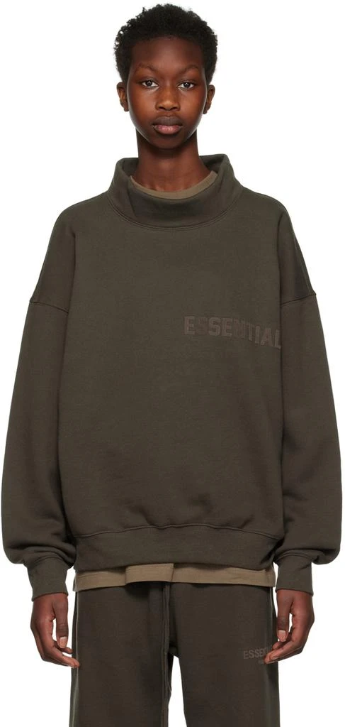 商品Essentials|Gray Mock Neck Sweatshirt,价格¥369,第1张图片