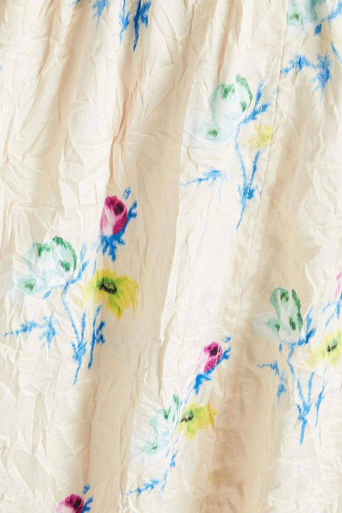 商品Ganni|Floral-print crinkled-satin midi skirt,价格¥852,第4张图片详细描述