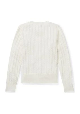 商品Ralph Lauren|赵露思同款女大童纯棉针织开衫,价格¥452,第2张图片详细描述