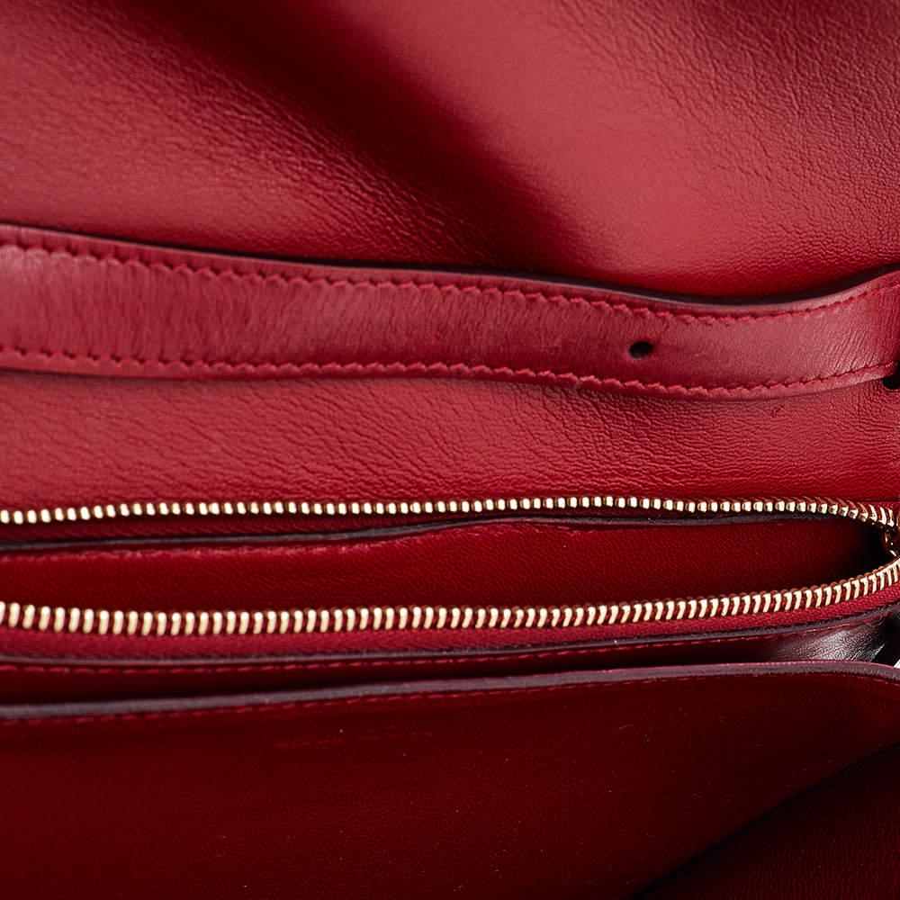 Celine Red Leather Medium Classic Box Shoulder Bag商品第7张图片规格展示