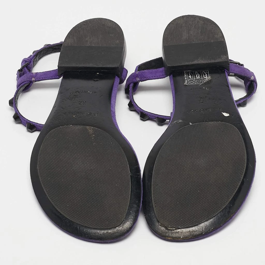 Balenciaga Purple Suede Arena Flat Sandals Size 37 商品