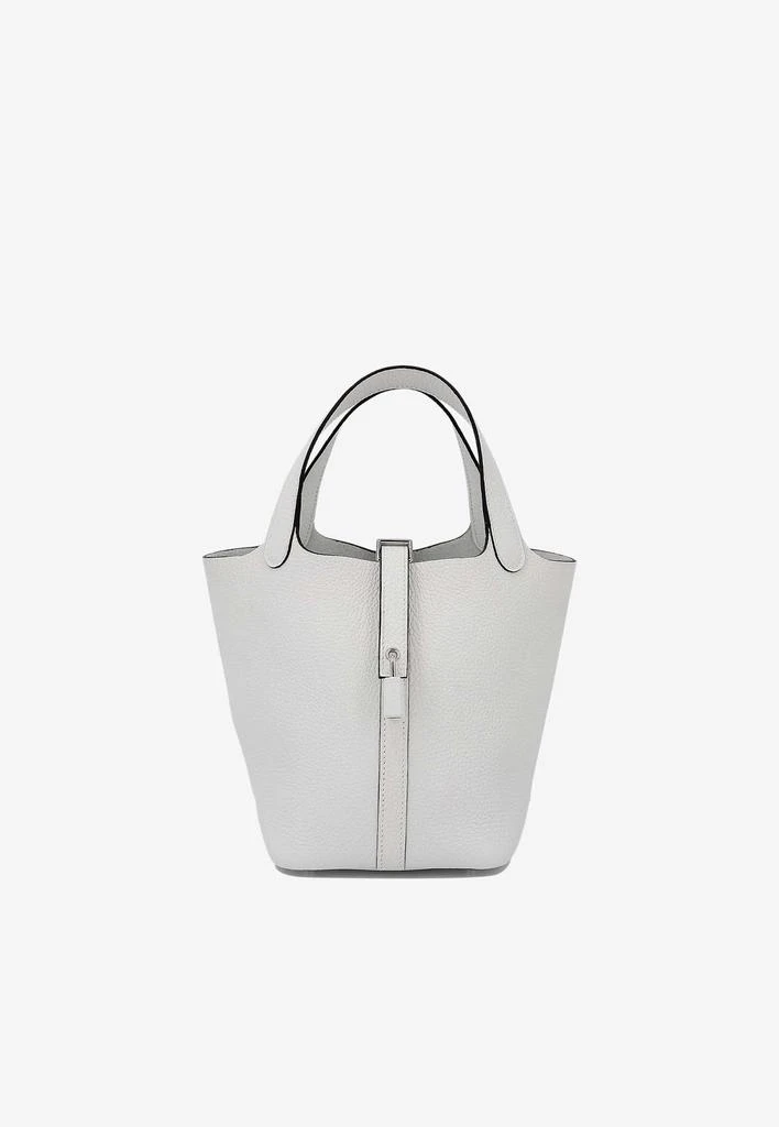 商品Hermes|Picotin Lock 18 in New White Clemence with Palladium Hardware,价格¥37196,第1张图片