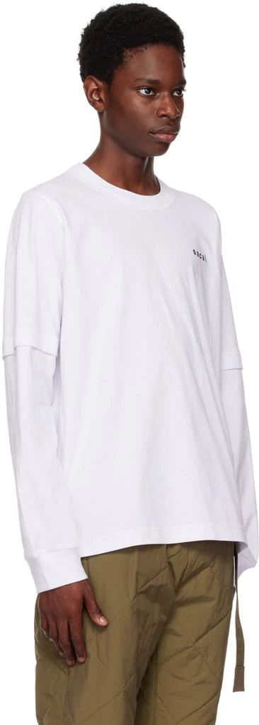 商品Sacai|白色 Again & Again & Again 长袖 T 恤,价格¥1743,第2张图片详细描述