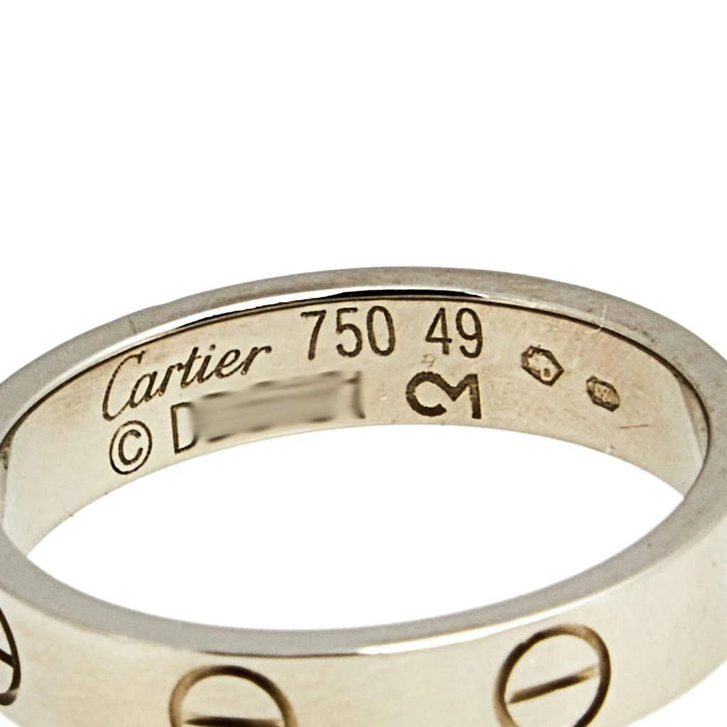Cartier Love 18k White Gold Narrow Wedding Band Ring Size 49 商品