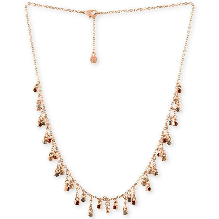 商品RACHEL Rachel Roy|Rose Gold-Tone Multicolor Crystal Choker Necklace,价格¥84,第1张图片