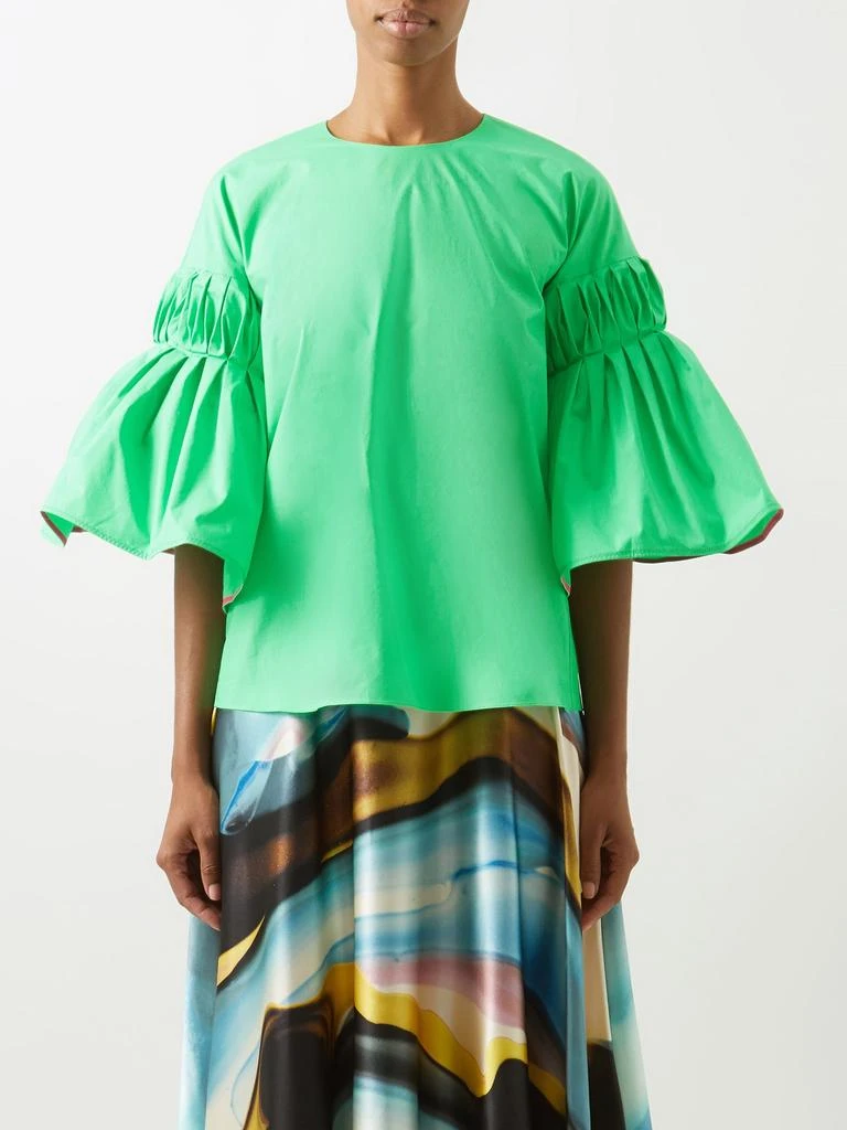 商品ROKSANDA|Kamalah bell-sleeve cotton top,价格¥2123,第1张图片