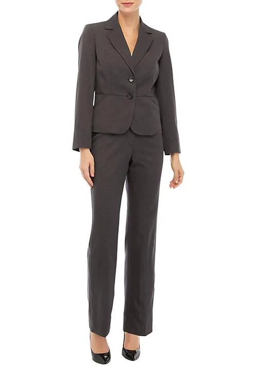 商品Le Suit|Suit Women%E2%80%99s Petite Tonal Pinstripe Two Button Jacket And Kate Pant Set,价格¥1686,第1张图片