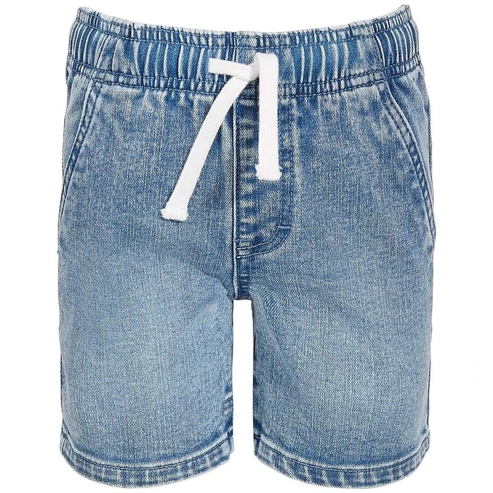 商品Epic Threads|Little Boys Good Vibes Light-Wash Denim Shorts, Created for Macy's,价格¥41,第1张图片