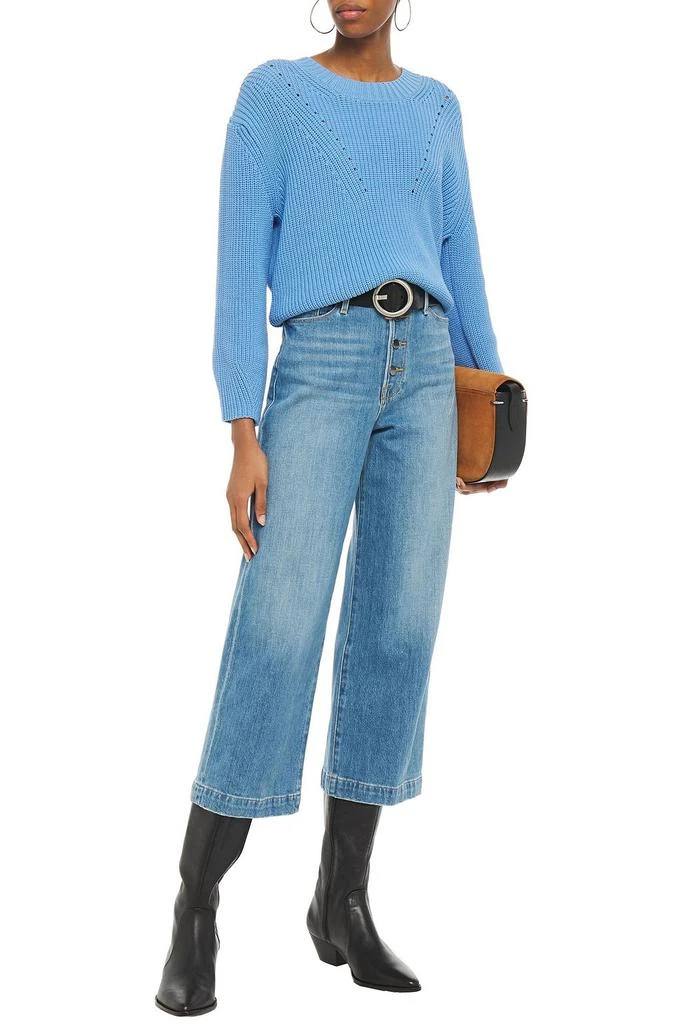 商品FRAME|Ali Wide Crop faded high-rise wide-leg jeans,价格¥575,第2张图片详细描述
