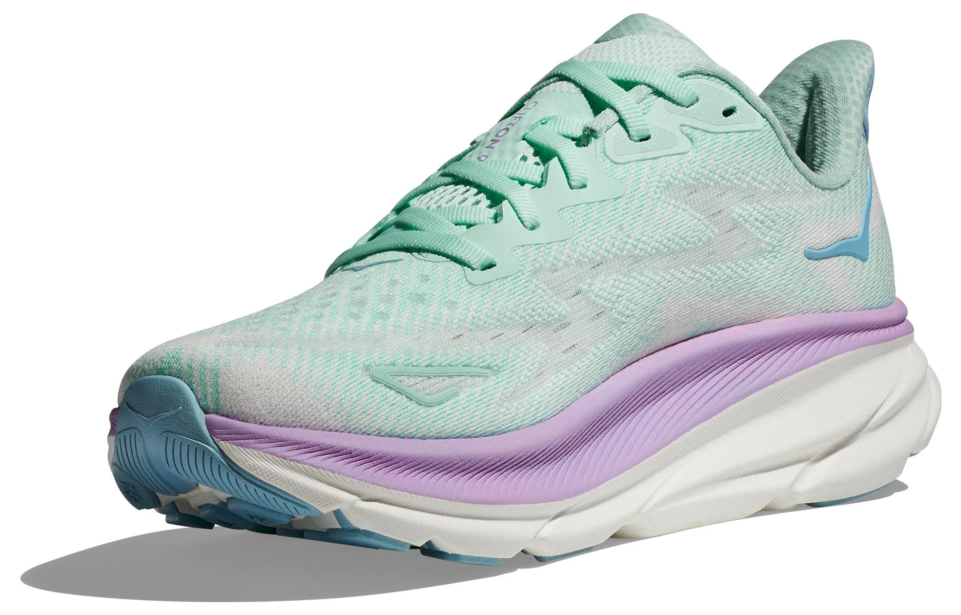 商品[国内直发] Hoka One One|Clifton 9 Wide 回弹缓震宽版 织物防滑耐磨 低帮跑步鞋 女款 蓝紫色 宽楦版,价格¥1852,第4张图片详细描述
