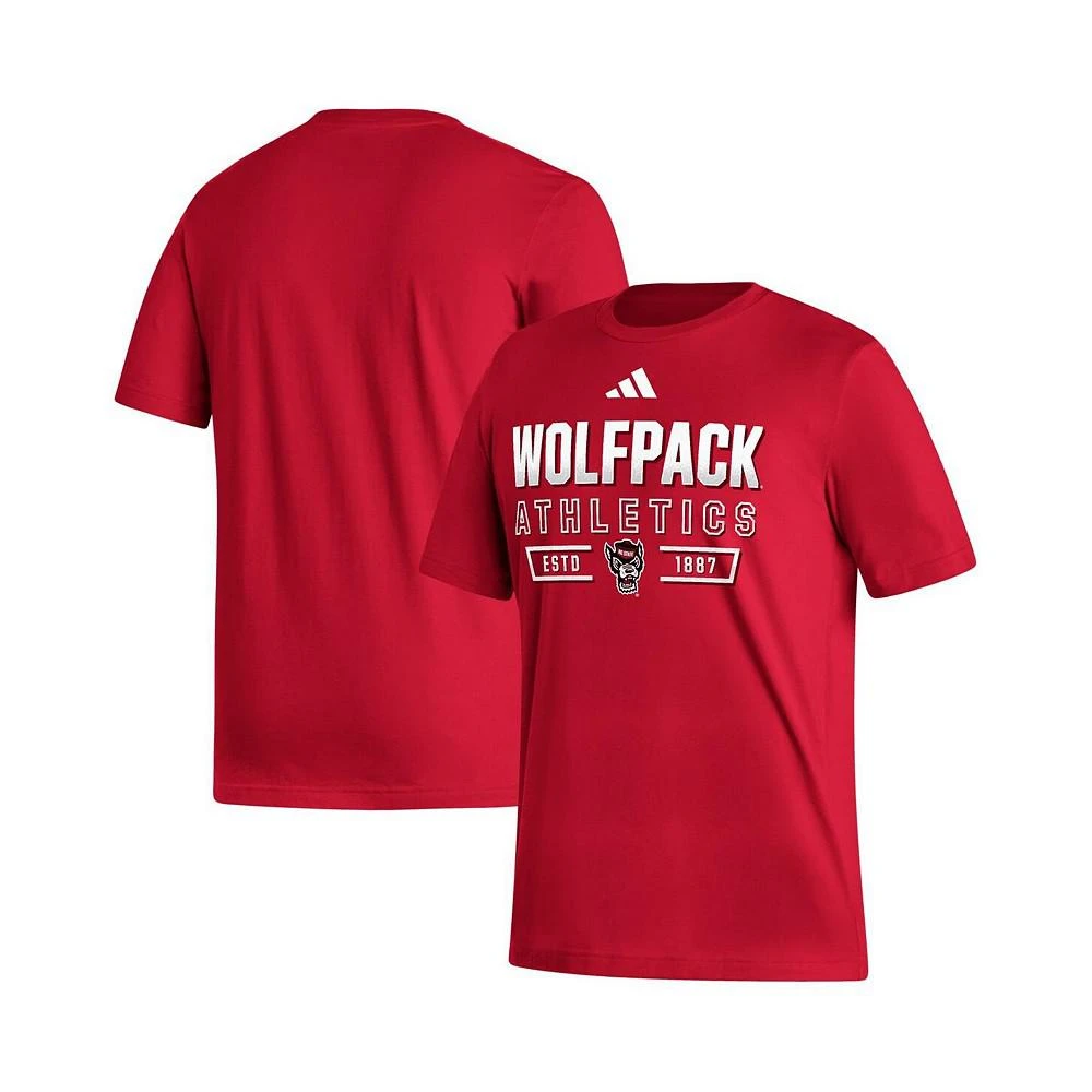 商品Adidas|Men's Red NC State Wolfpack Head of Class Fresh T-shirt,价格¥176,第1张图片