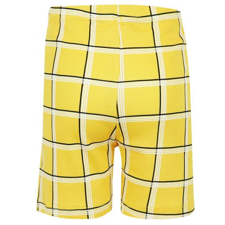 Yellow Check Biker Shorts商品第4张图片规格展示