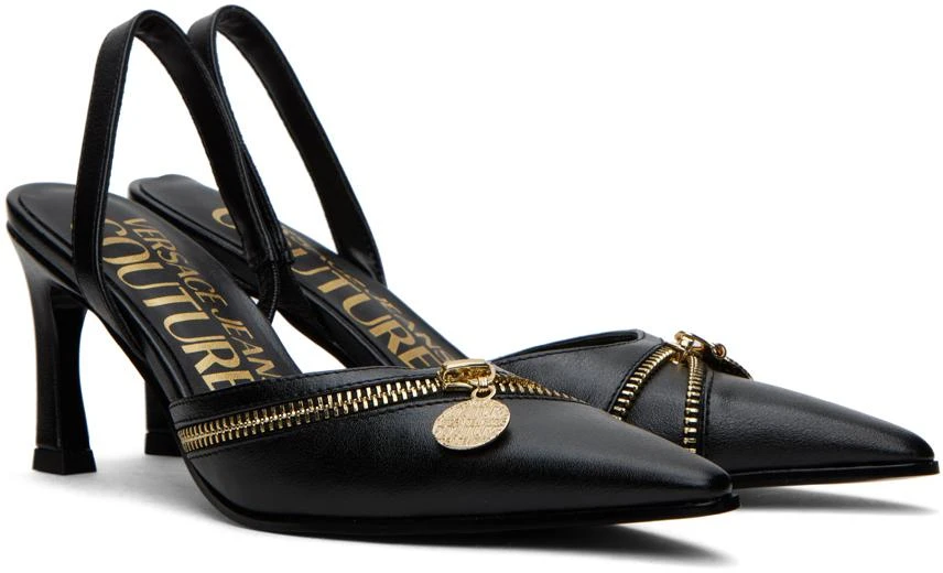 商品Versace|Black Mandy Heeled Sandals,价格¥1518,第4张图片详细描述