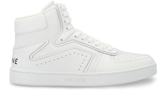 商品Celine|“Z”Trainer Ct-01 牛皮革高帮运动鞋荧光白,价格¥5819,第1张图片