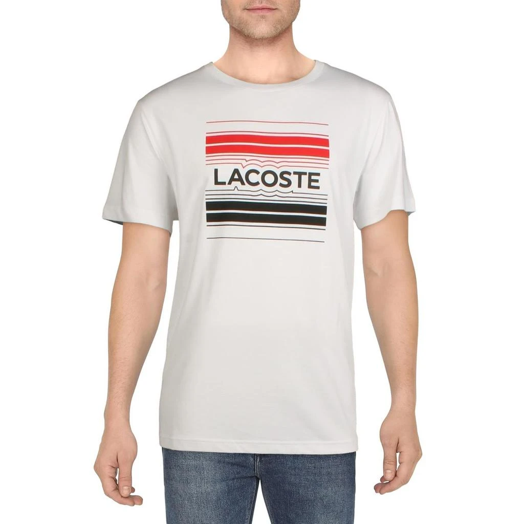 商品Lacoste|Lacoste Mens Long Sleeve Crewneck Graphic T-Shirt,价格¥211,第1张图片