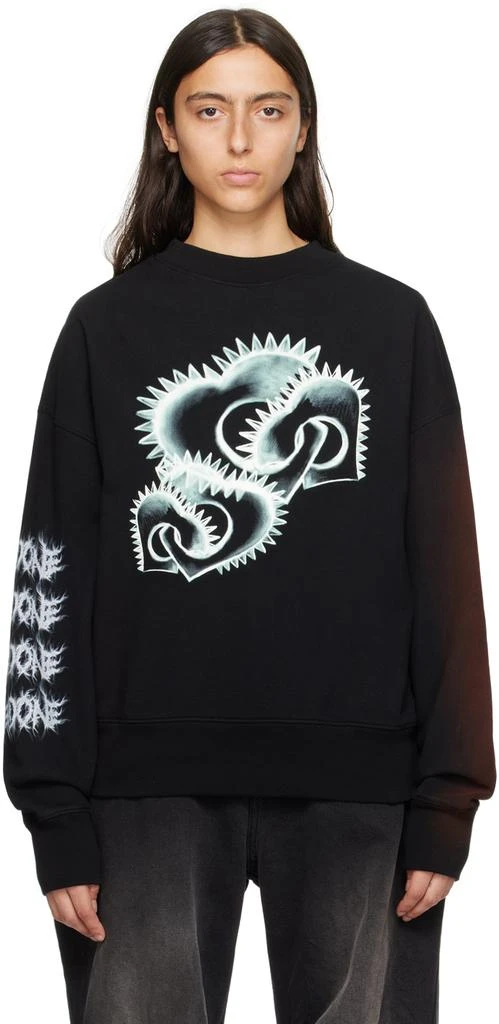 商品We11done|Black Printed Sweatshirt,价格¥1731,第1张图片