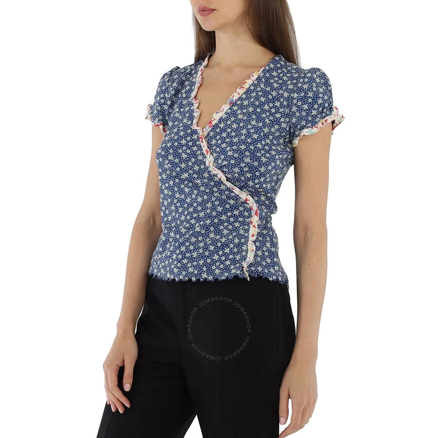 商品Ralph Lauren|Ladies Blue Floral Wrap Blouse,价格¥322,第2张图片详细描述