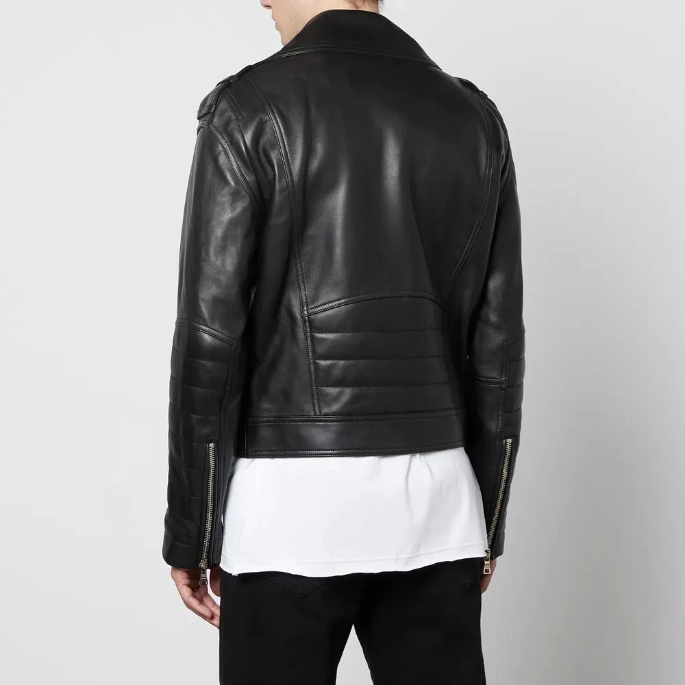 商品Balmain|Balmain Leather Biker Jacket,价格¥5522,第2张图片详细描述