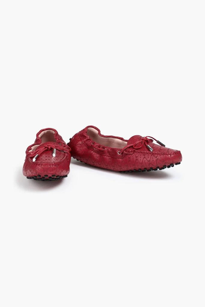 商品Tod's|+ Alber Elbaz Heaven Laccetto logo-embossed leather loafers,价格¥1456-¥2424,第2张图片详细描述