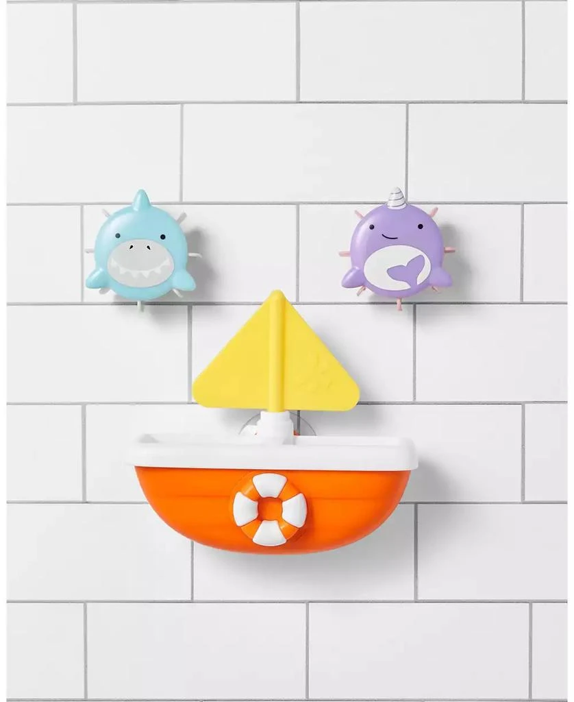 商品Skip Hop|Zoo Tip and Spin Boat, Shark, Narwhal, 3 Piece Set,价格¥69,第3张图片详细描述