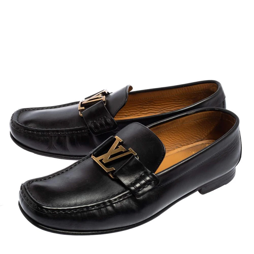 商品[二手商品] Louis Vuitton|Louis Vuitton Black Leather Montaigne Loafers Size 40.5,价格¥2341,第4张图片详细描述