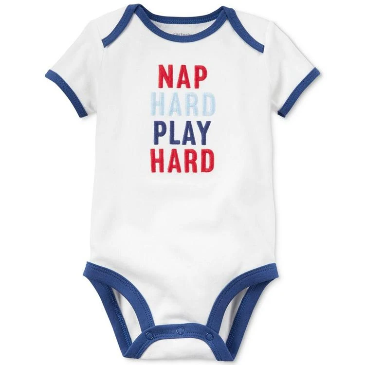 商品Carter's|Nap Hard Play Hard Bodysuit, Baby Boys (0-24 months),价格¥28,第1张图片