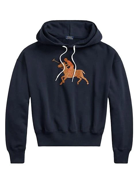 商品Ralph Lauren|Leather Logo Hoodie,价格¥516,第1张图片