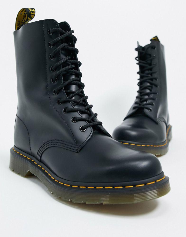Dr Martens 1490 10-eye boots in black商品第4张图片规格展示