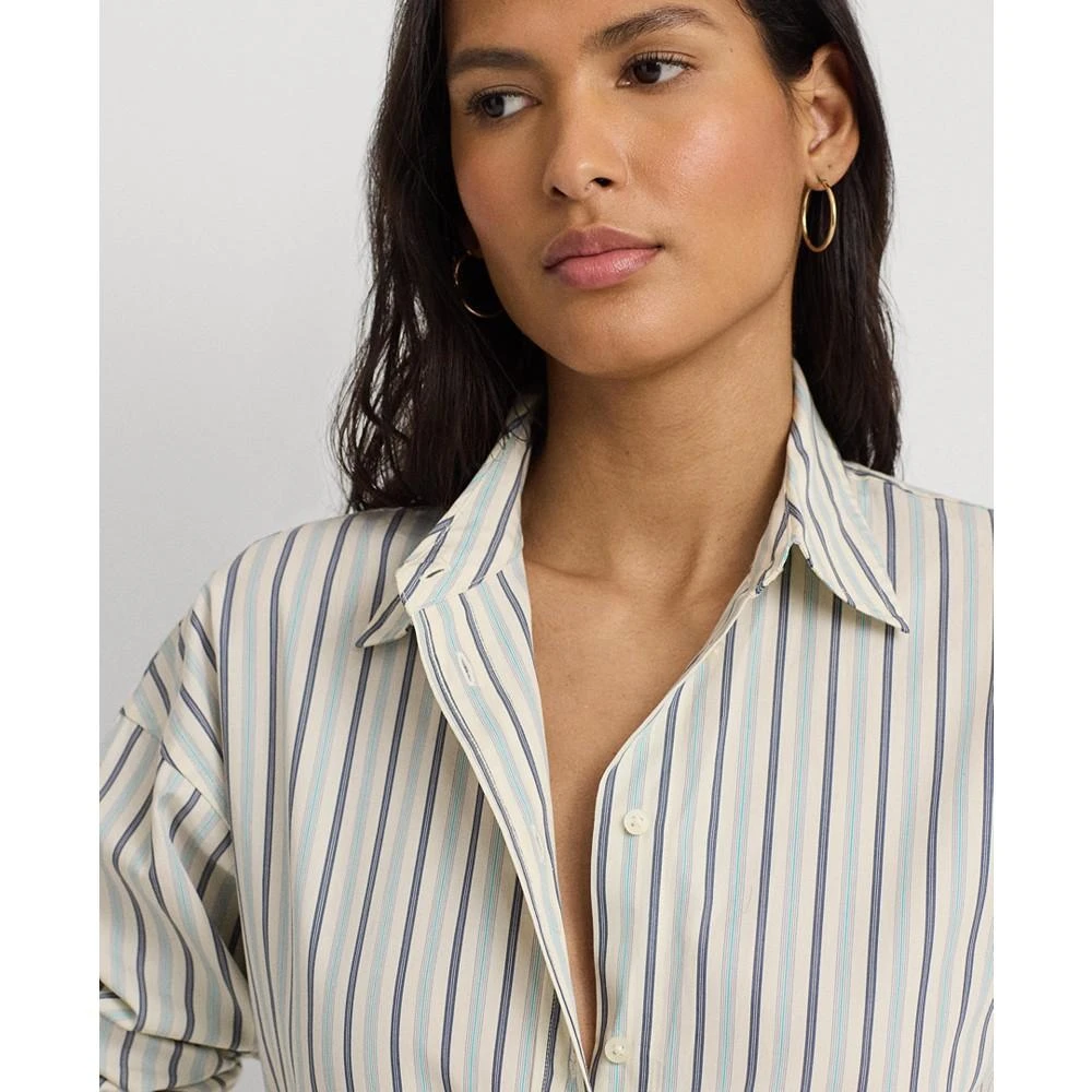 商品Ralph Lauren|Women's Cotton Striped Shirt, Regular & Petite,价格¥262,第3张图片详细描述