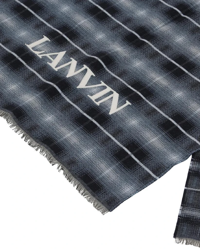 商品Lanvin|Plaid Logo Wool Scarf,价格¥1066,第3张图片详细描述