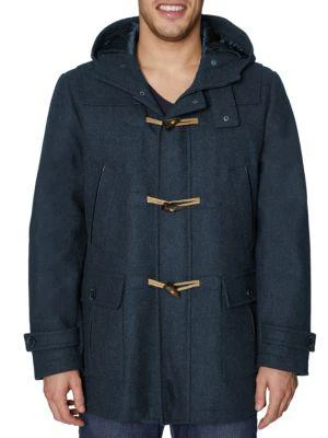 商品Nautica|Toggle Wool-Blend Hooded Coat,价格¥976,第1张图片