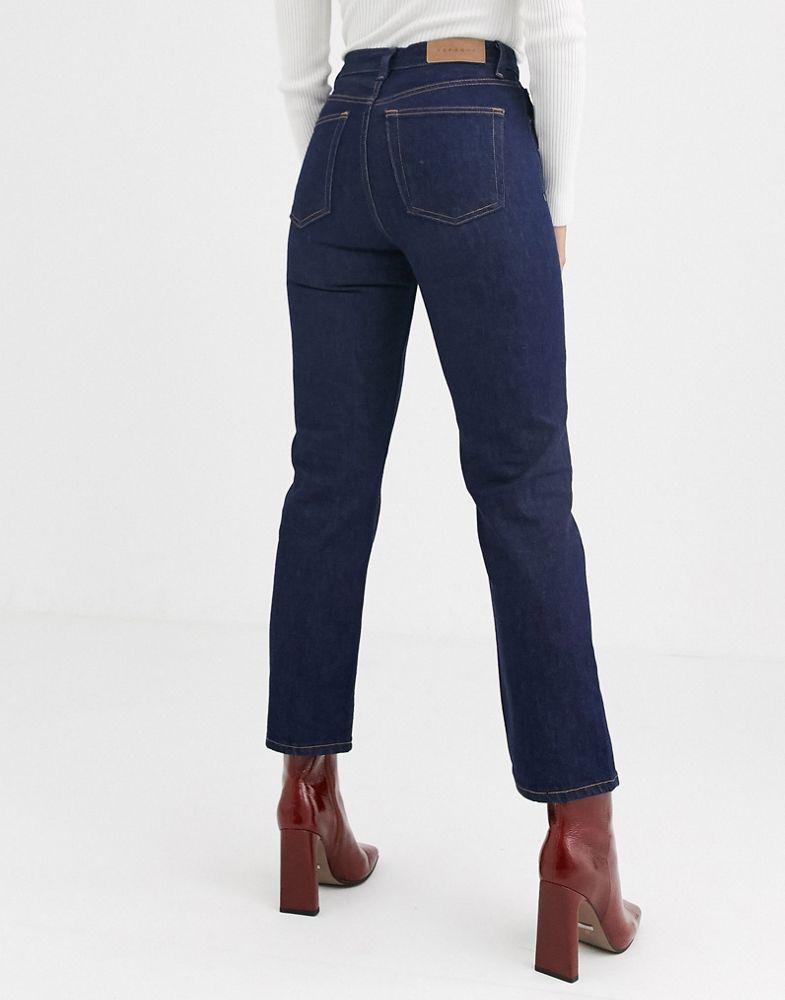 Topshop Editor straight leg jeans in dark wash商品第2张图片规格展示