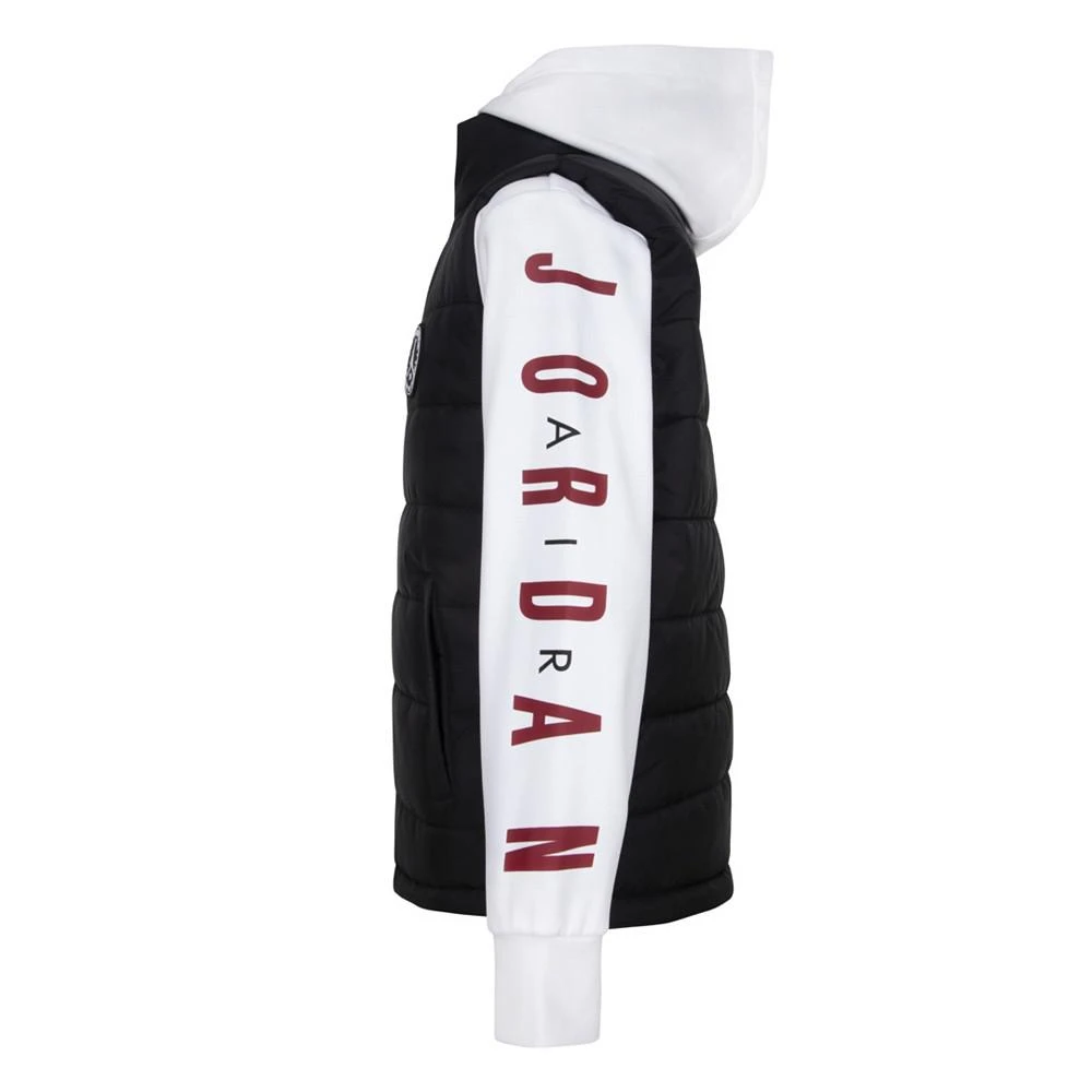 商品Jordan|Big Boys Hooded 2Fer Puffer Jacket, Only at Macy's,价格¥423,第3张图片详细描述