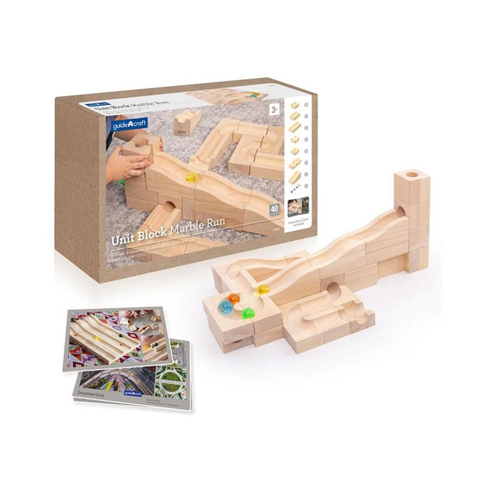 商品Guidecraft, Inc|Unit Block Marble Run - 40 Piece Set,价格¥551,第1张图片