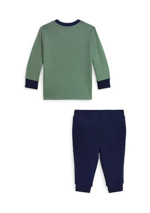 商品Ralph Lauren|Lauren Childrenswear Baby Boys Polo Bear Jersey T Shirt Fleece Pants Set,价格¥521,第2张图片详细描述