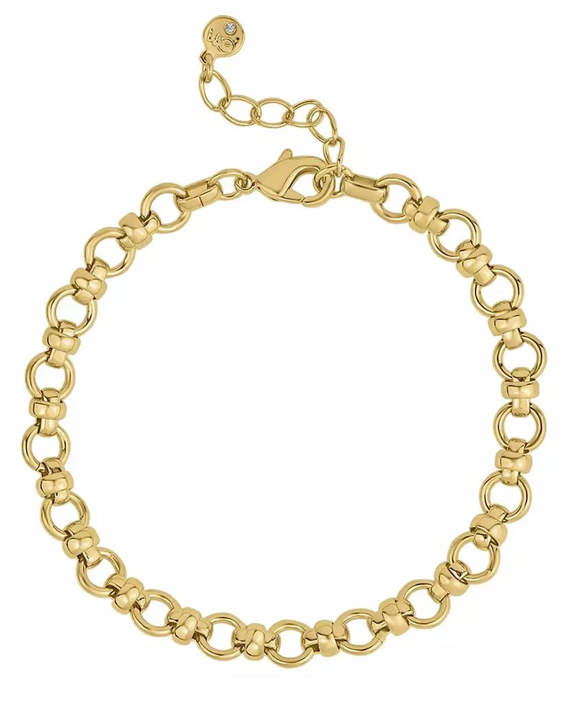 商品And Now This|Fine Silver-Plated or 18K Gold-Plated Circle Link Bracelet,价格¥94,第1张图片详细描述