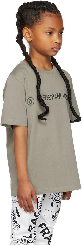 商品MAISON MARGIELA|Kids Gray Backwards Logo T-Shirt,价格¥480,第3张图片详细描述