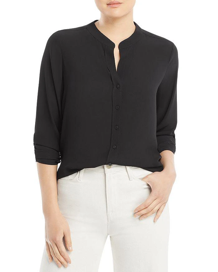 商品Tahari|Band Collar Shirt,价格¥507,第1张图片