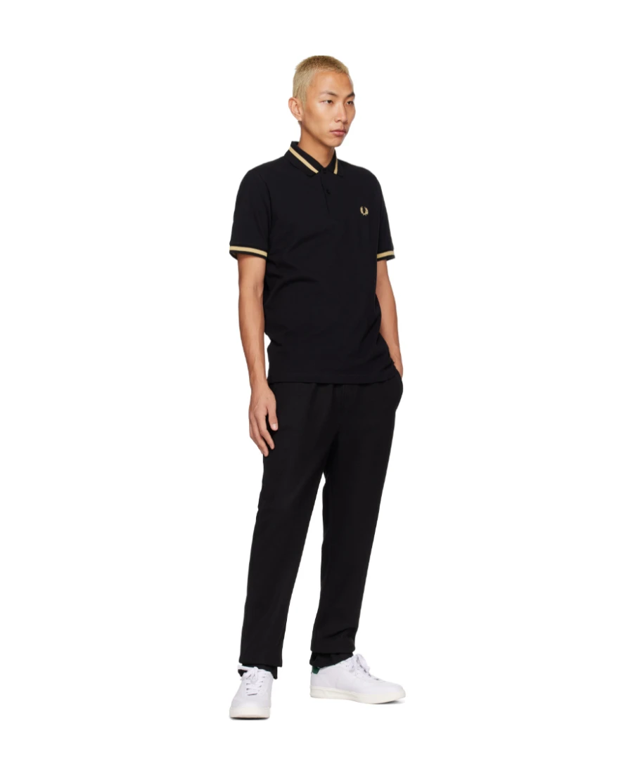 商品【商品预售7天】 Fred Perry|Fred Perry 男士T恤 M2157BLACKCHAMPAGNE 黑色,价格¥667,第3张图片详细描述