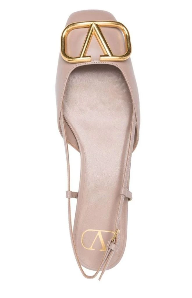 商品Valentino|Valentino VLogo Plaque Square Toe Slingback Ballerina Shoes,价格¥5918,第4张图片详细描述