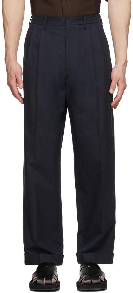 商品Recto|Navy Narciso Trousers,价格¥2341,第1张图片
