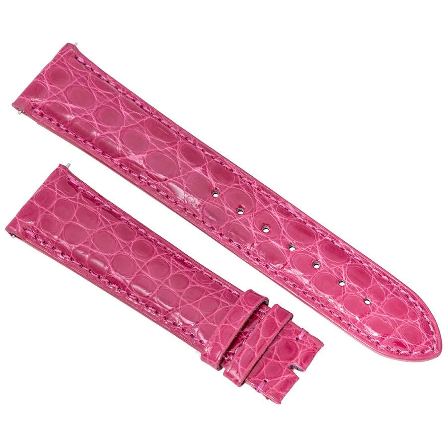 商品Hadley Roma|21 MM Shiny Hot Pink Alligator Leather Strap,价格¥371,第1张图片