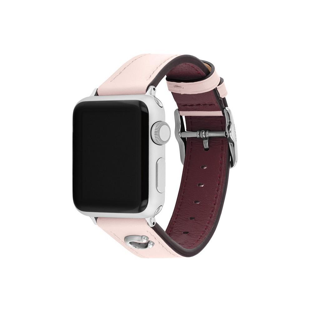 商品Coach|Women's Blush Leather Strap 38/40/41mm Apple Watch Band,价格¥691,第5张图片详细描述