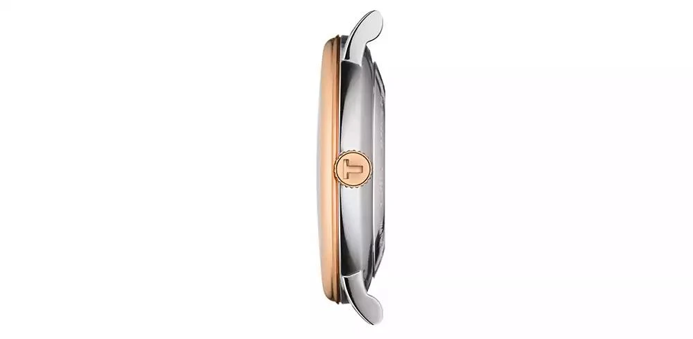 商品Tissot|Men's Swiss Automatic Carson Premium Powermatic 80 Two-Tone Stainless Steel Bracelet Watch 40mm,价格¥5933,第3张图片详细描述
