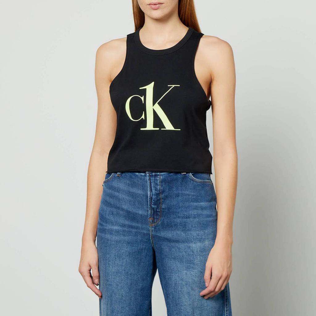 Calvin Klein Cropped Logo-Print Cotton-Jersey Tank商品第1张图片规格展示