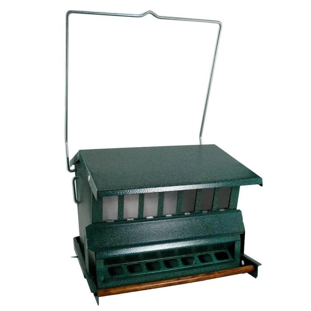商品Hivvago|Rugged Green Metal Squirrel-Proof Bird Feeder with Easy-Refill Top,价格¥1700,第1张图片