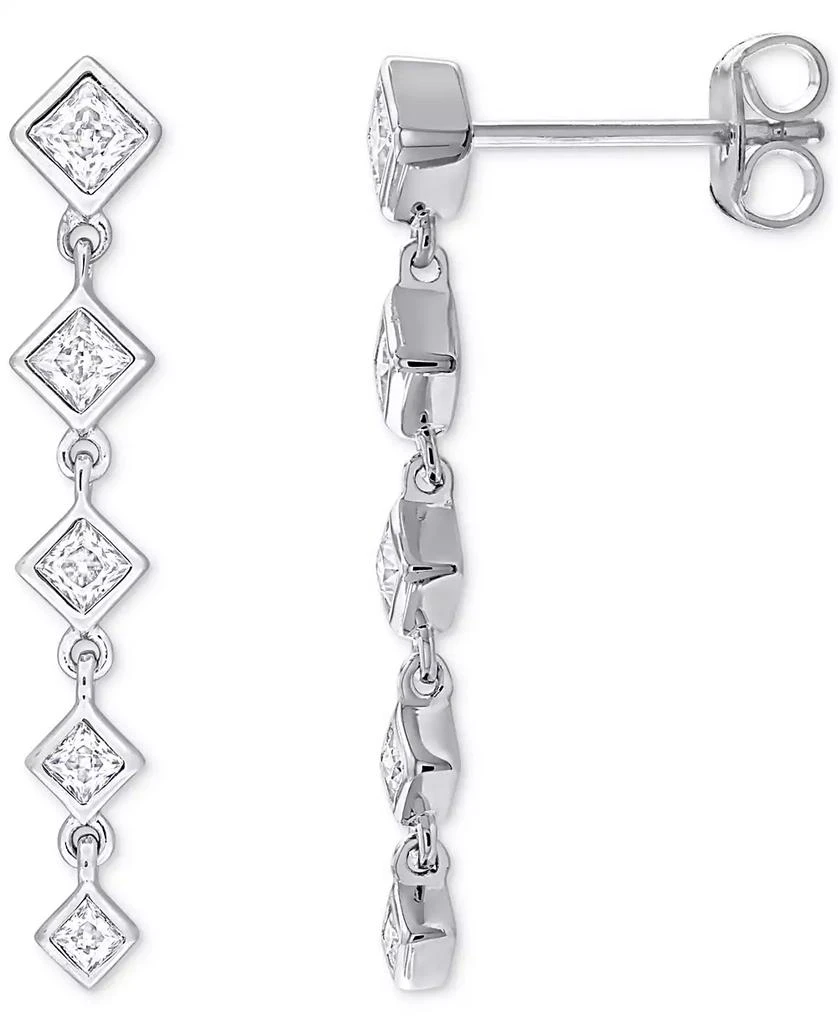 商品Macy's|Moissanite Linear Drop Earrings (5/8 ct. t.w.) in Sterling Silver,价格¥2248,第1张图片