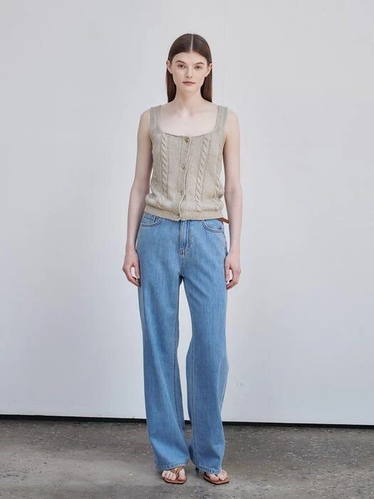 商品NILBY P|Summer Knit Vest - Beige,价格¥771,第4张图片详细描述